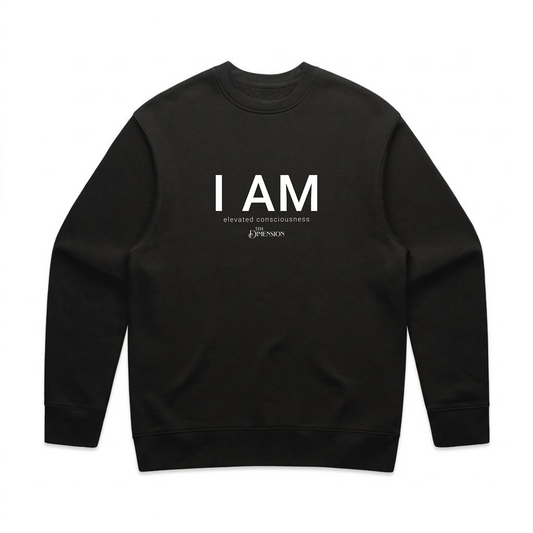 "I AM" relaxed crew neck sweatshirt