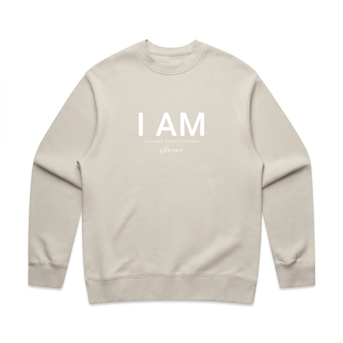 "I AM" relaxed crew neck sweatshirt