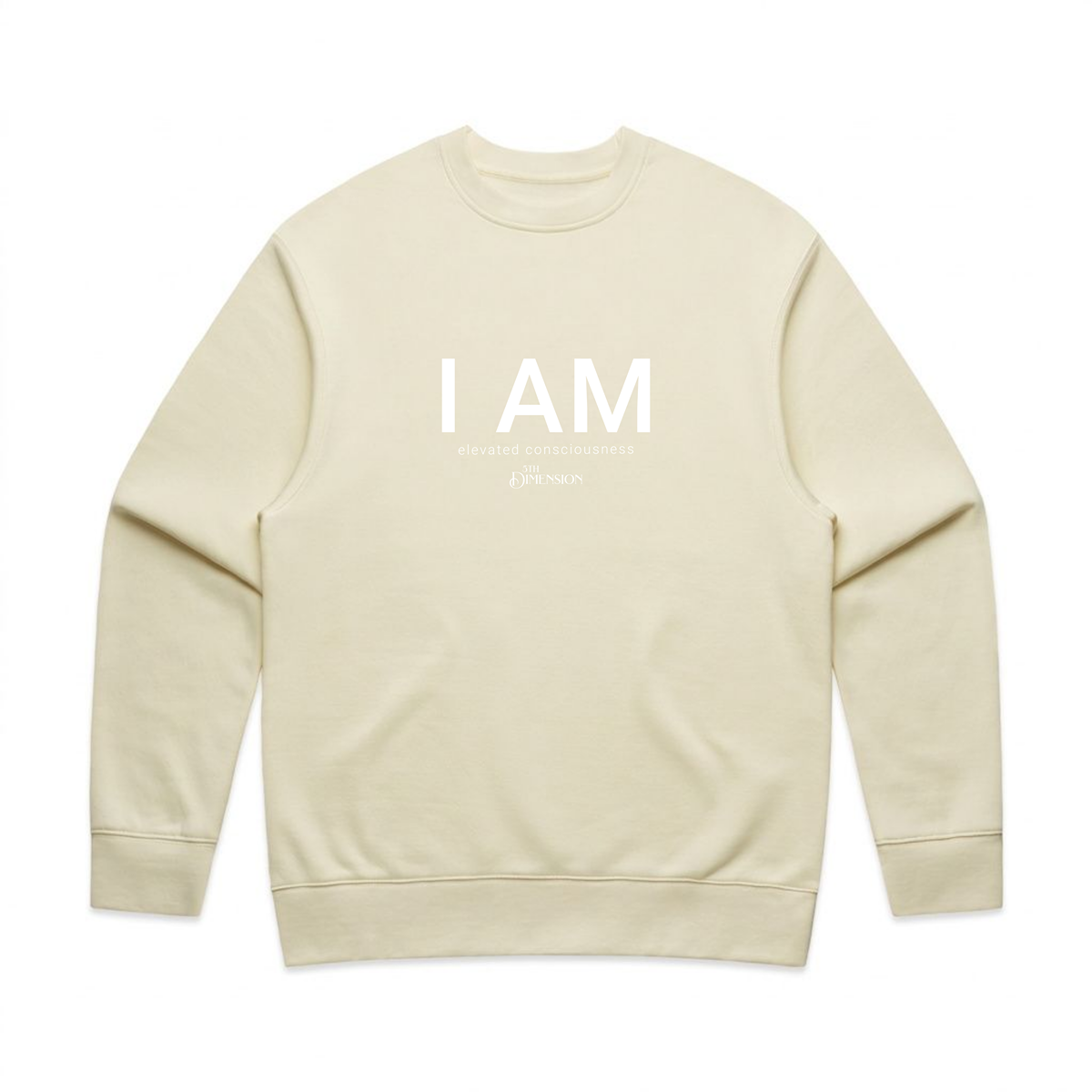 "I AM" relaxed crew neck sweatshirt