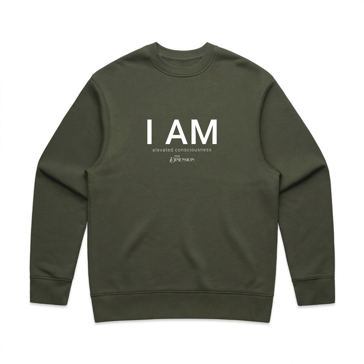 "I AM" relaxed crew neck sweatshirt