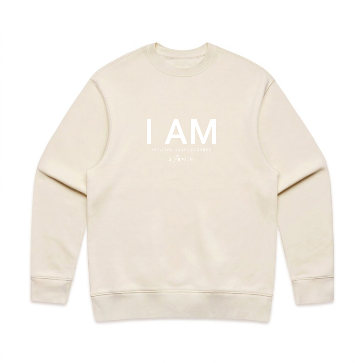 "I AM" relaxed crew neck sweatshirt