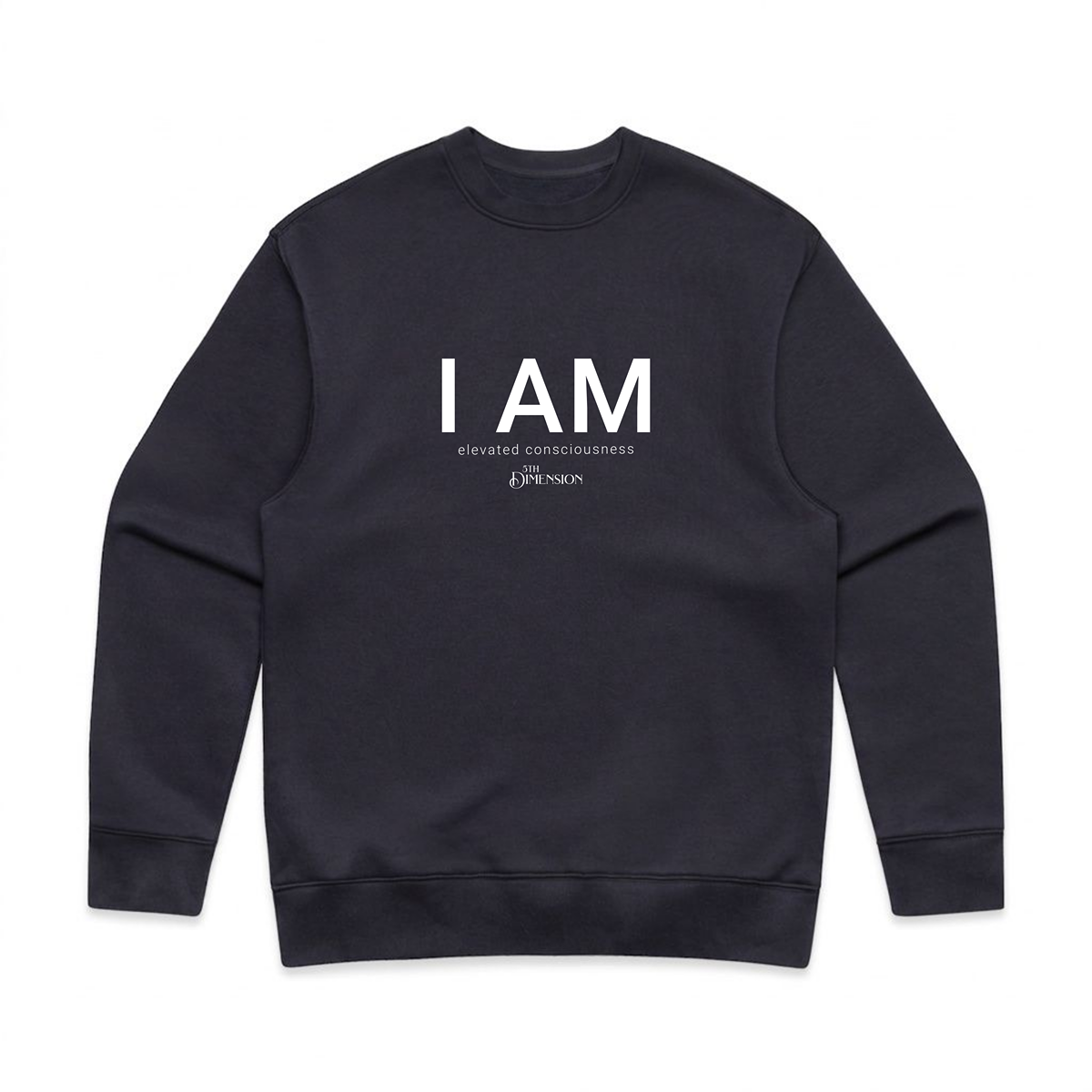 "I AM" relaxed crew neck sweatshirt
