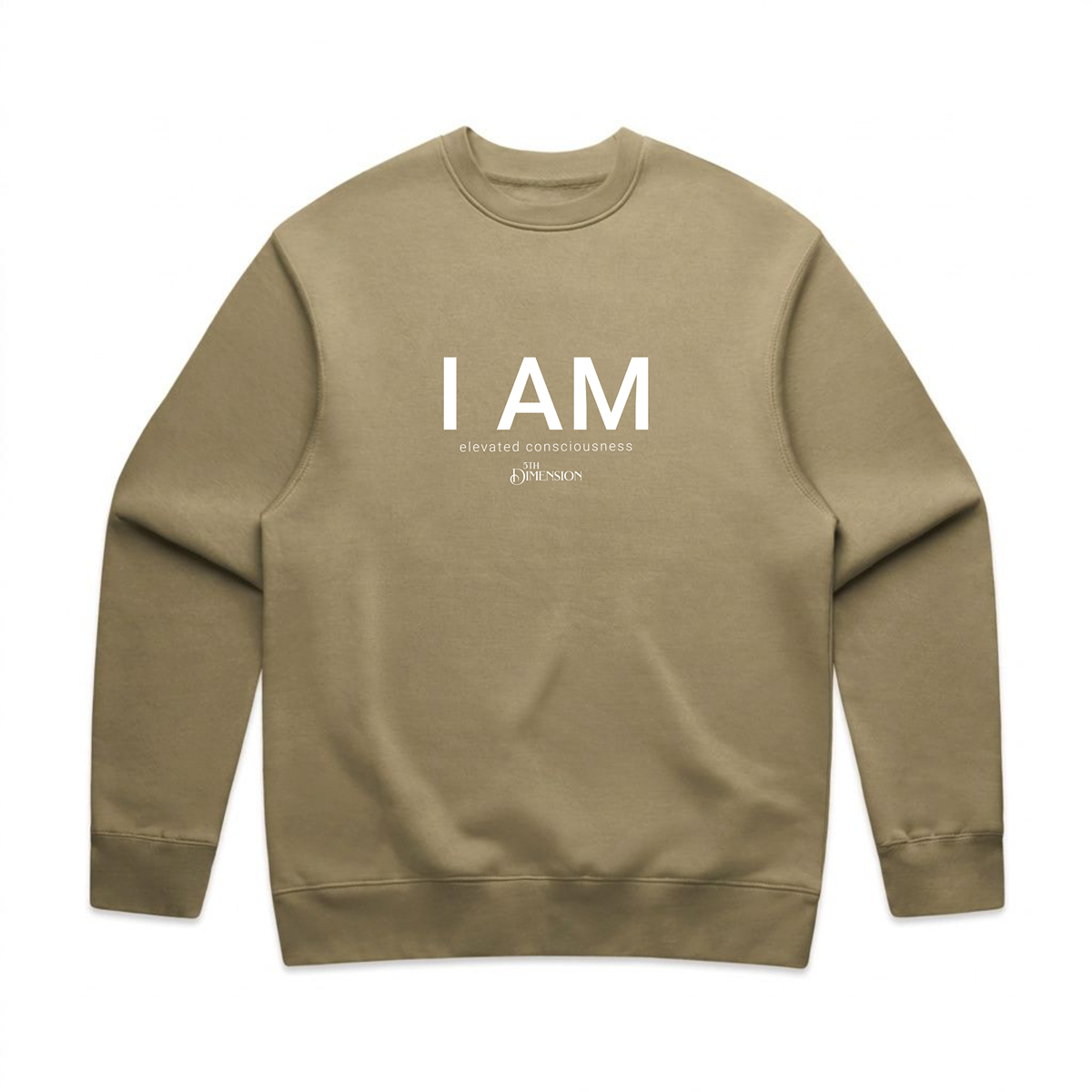 "I AM" relaxed crew neck sweatshirt