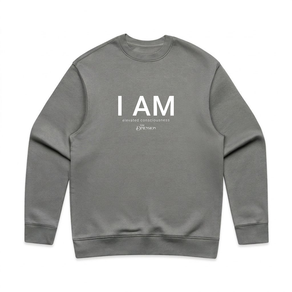 "I AM" relaxed crew neck sweatshirt