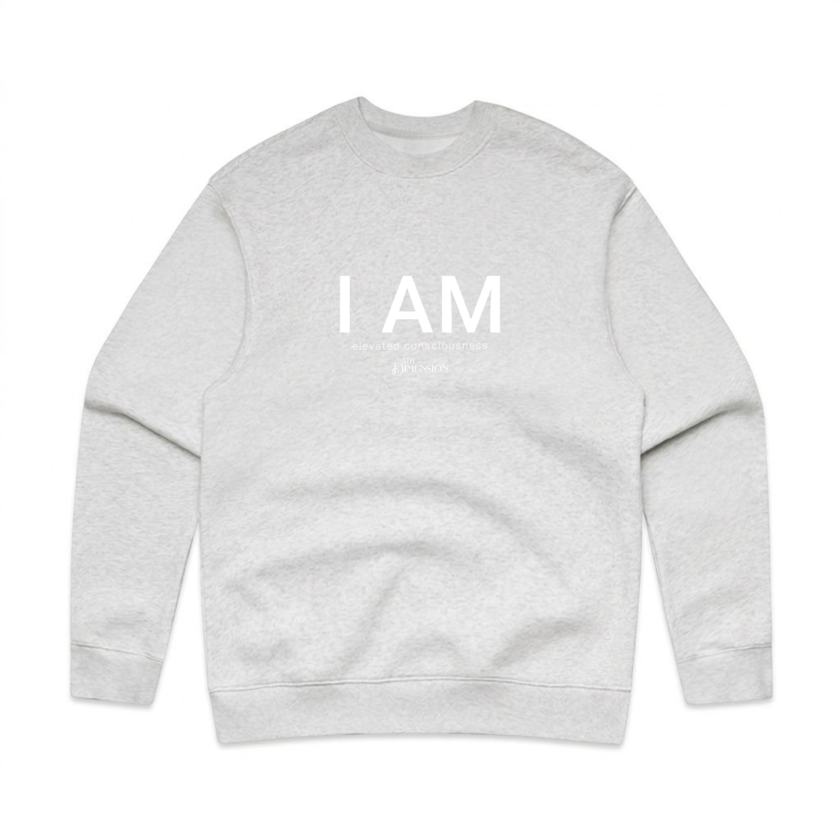"I AM" relaxed crew neck sweatshirt